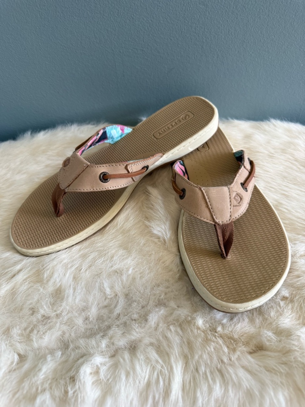 Sperry Women’s Seafish Mariner Stripe Flip Flop